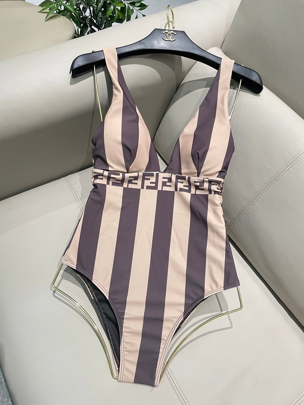 Fendi Versatile Backless One-Piece Swimsuit