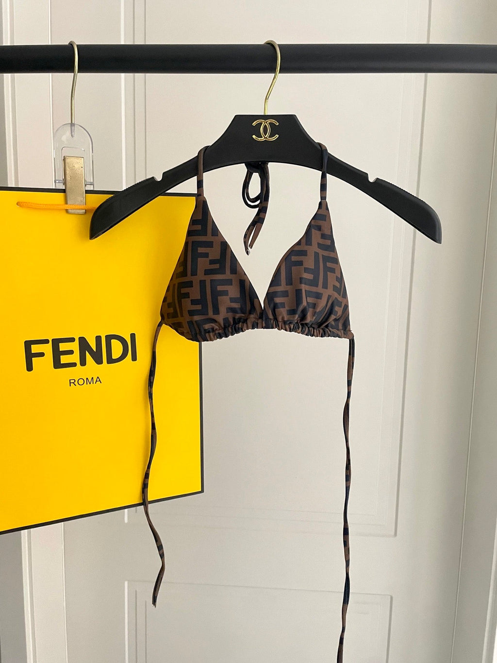 Fendi Versatile One-Piece Bikini Swimsuit
