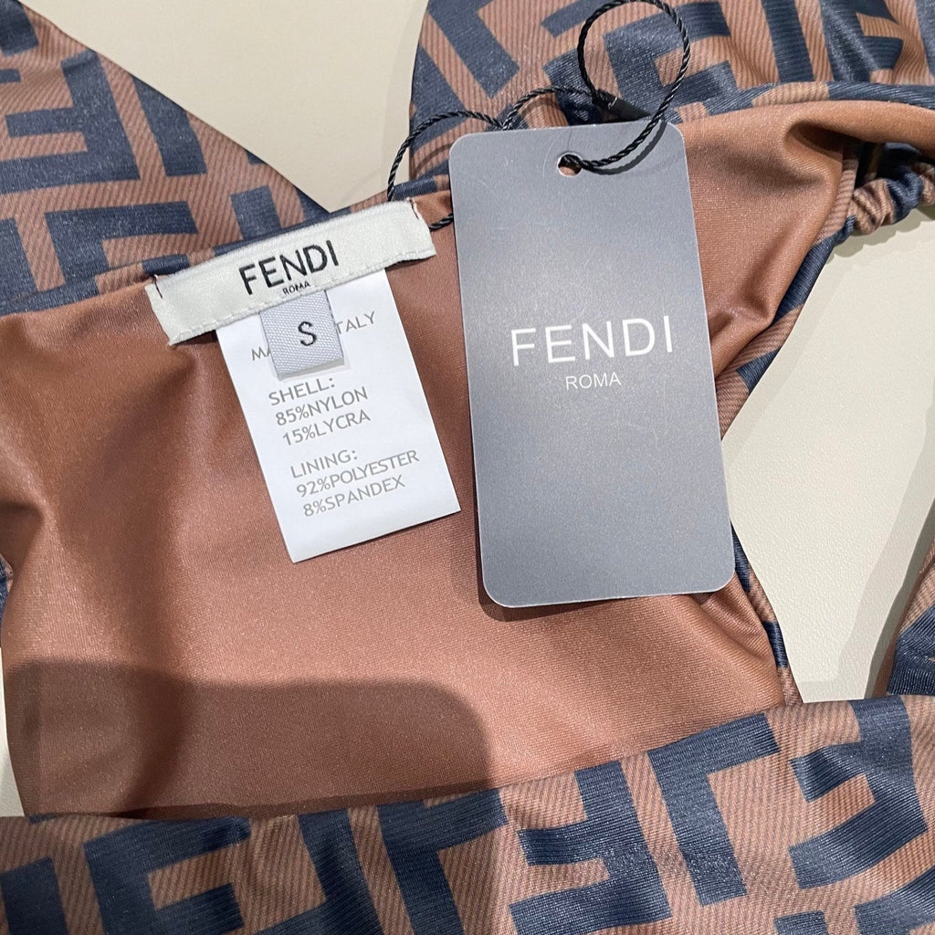 Fendi Versatile One-Piece Bikini Swimsuit