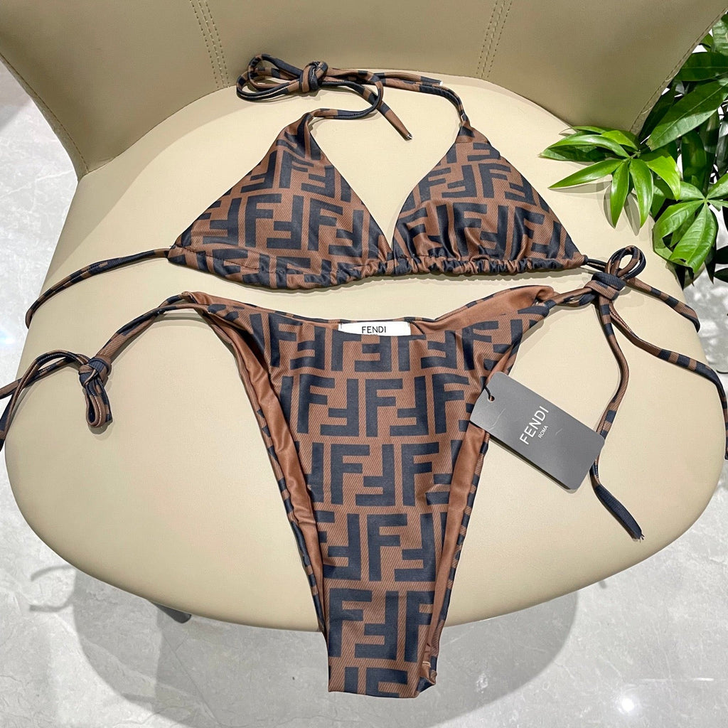 Fendi Versatile One-Piece Bikini Swimsuit