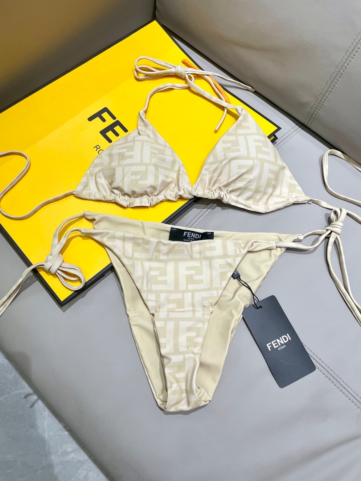 Fendi Versatile One-Piece Bikini Swimsuit