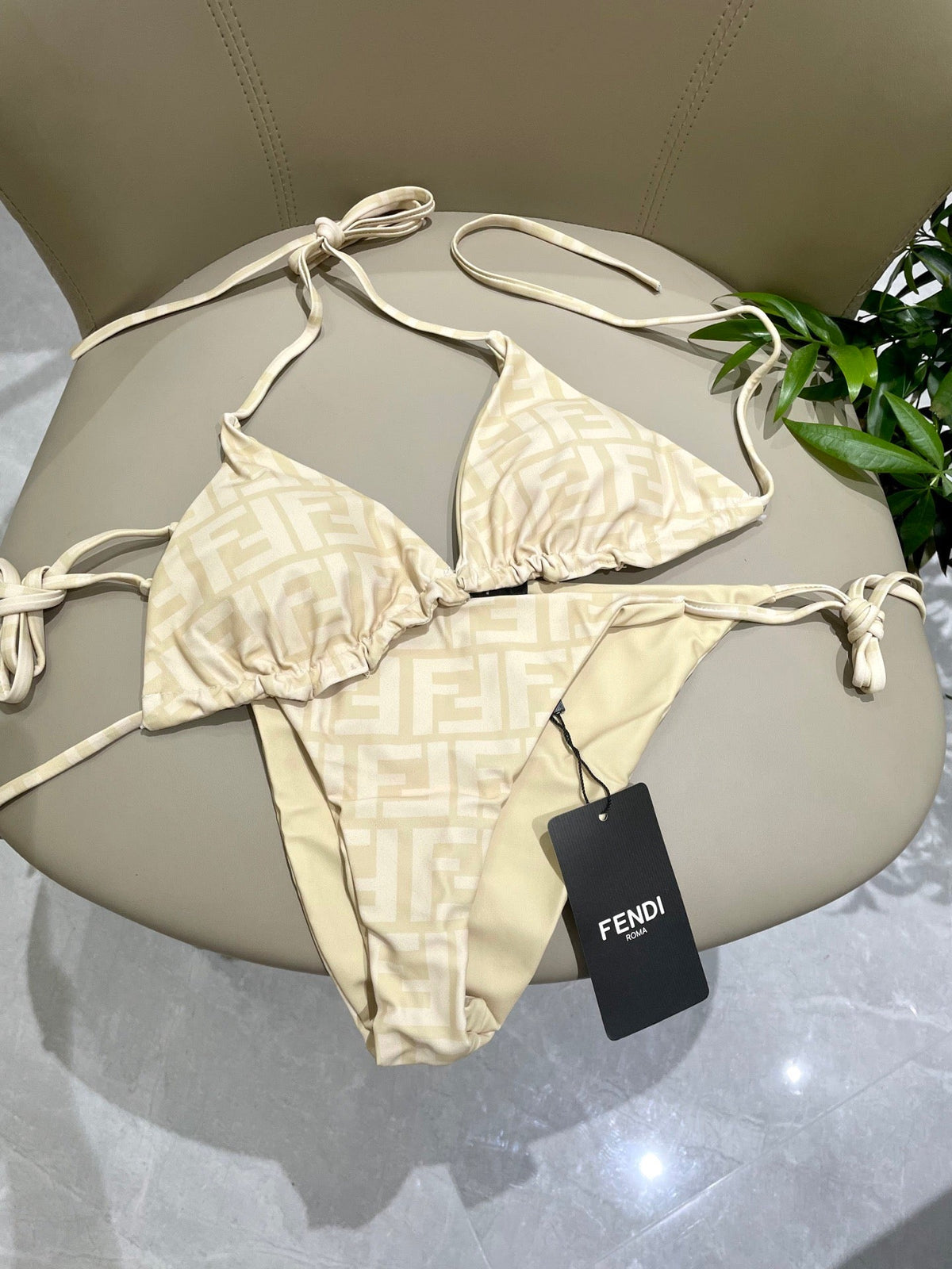 Fendi Versatile One-Piece Bikini Swimsuit