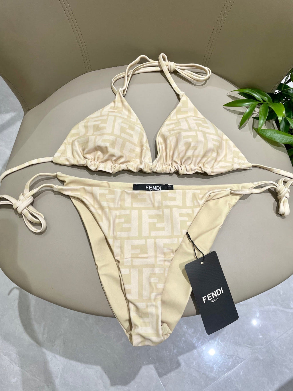 Fendi Versatile One-Piece Bikini Swimsuit