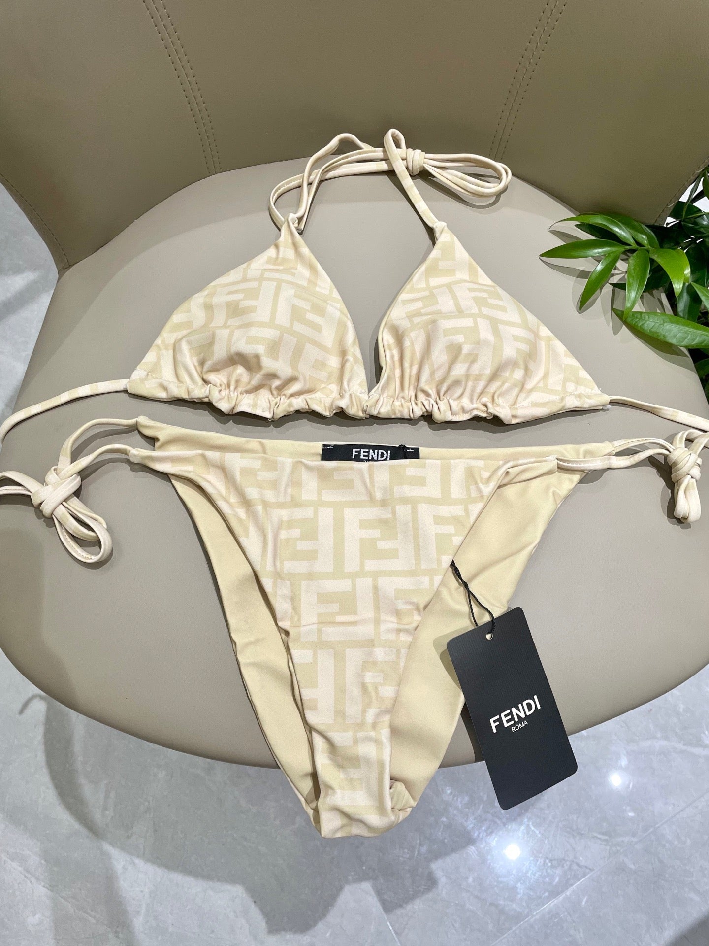 Fendi Versatile One-Piece Bikini Swimsuit
