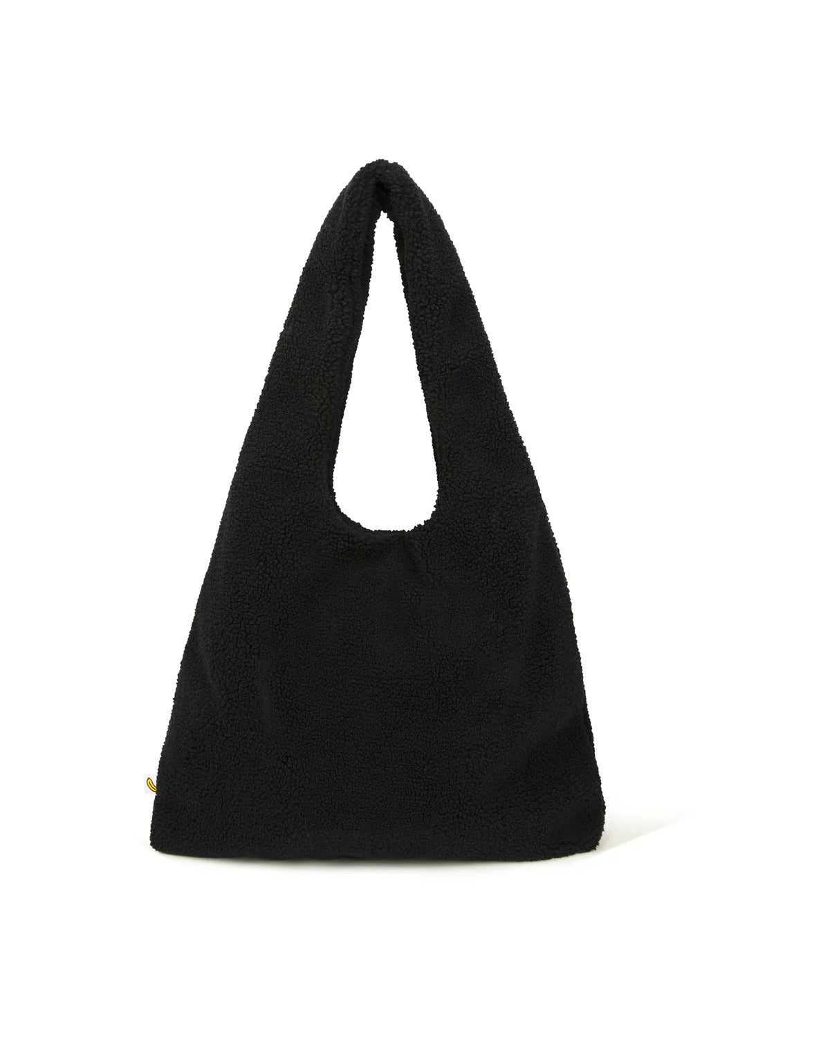BABY MILO SHERPA FUR LARGE TOTE BAG BLACK