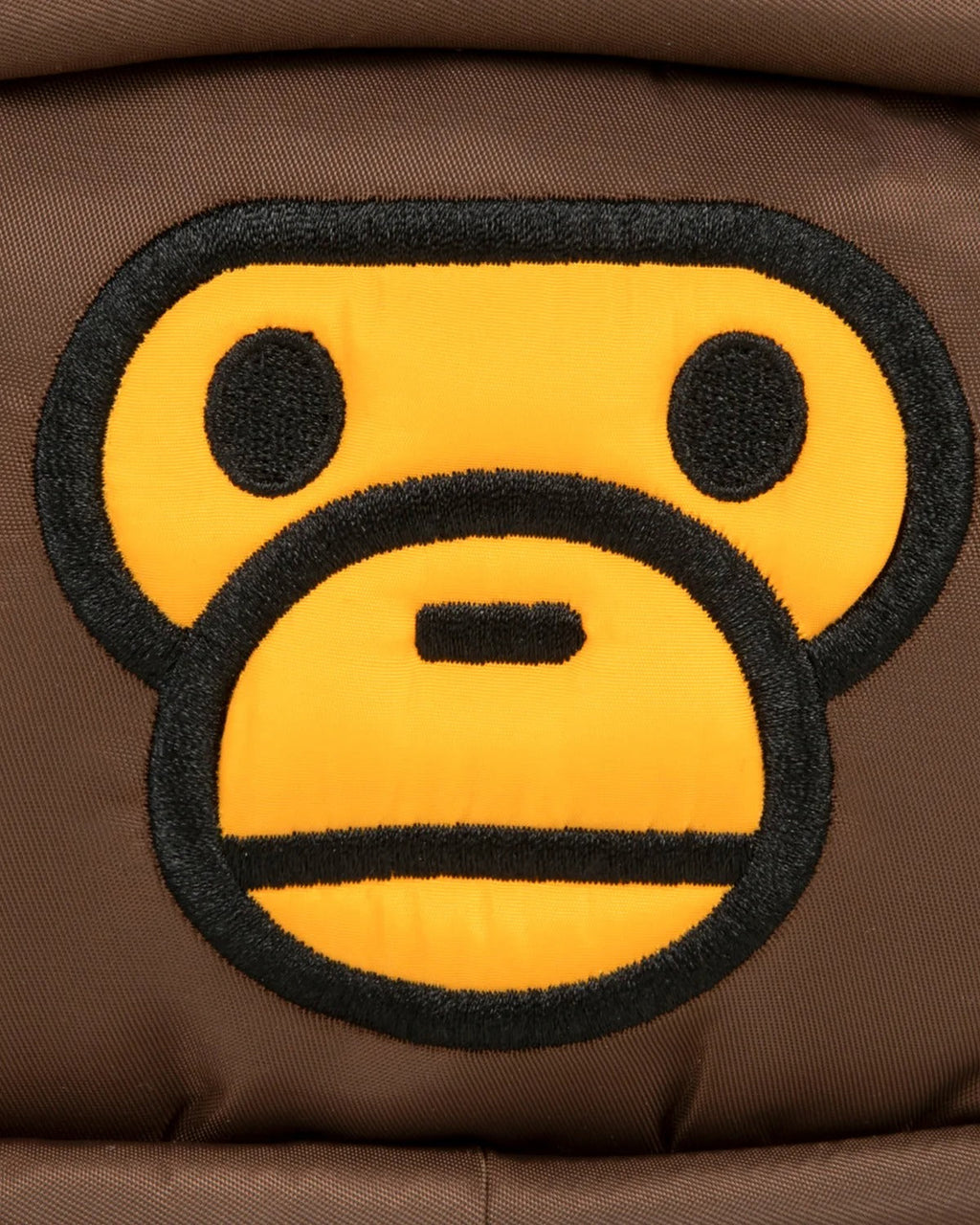 BAPE BABY MILO PLUSH DOLL CHAIN SMALL CROSS SHOULDER BAG - BROWN/YELLOW MONKEY FACE