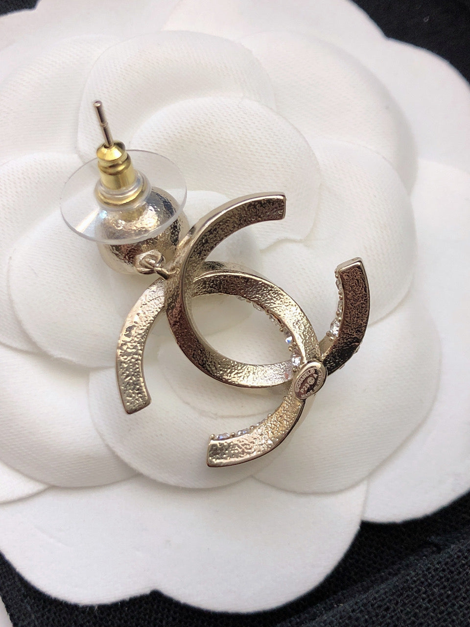 Chanel Twisted CC Diamond Earrings