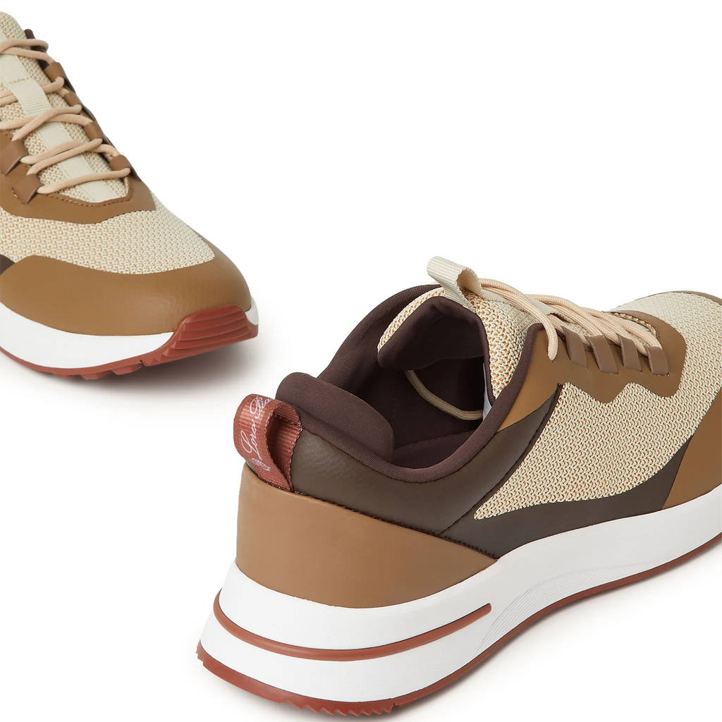 Loro Piana Week End Walk Autumn Field Linen Mesh Sneaker