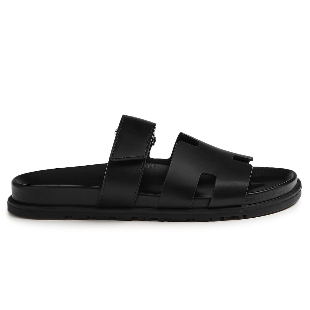 Hermes Paris Hermès Paris Chypre Leather Black Sandals