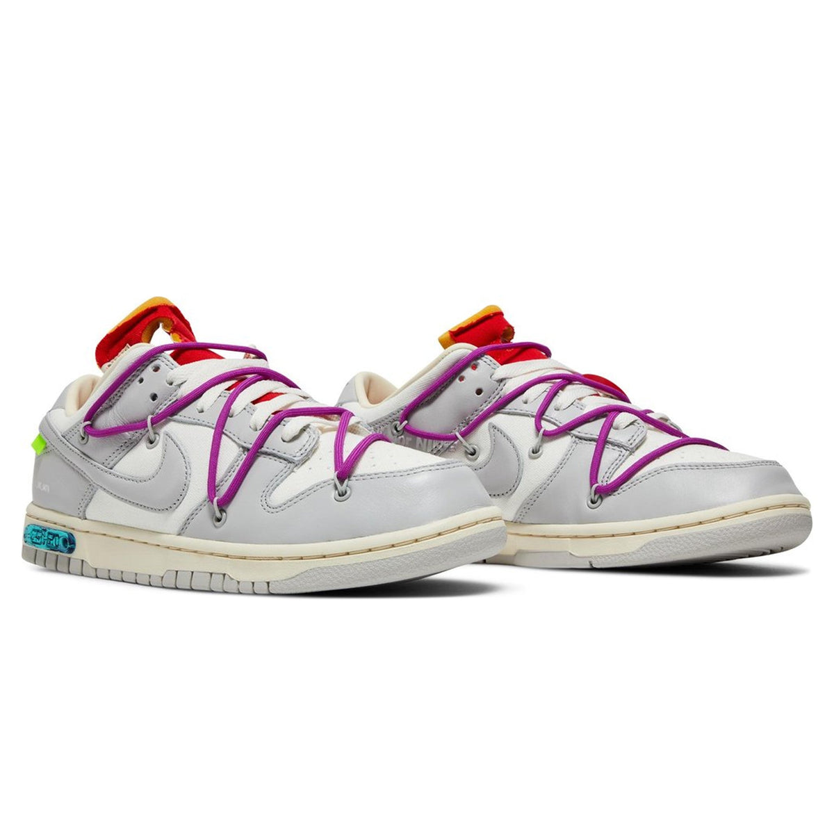 Nike x Off-White Dunk Low Lot 45 Sneakers - Grey