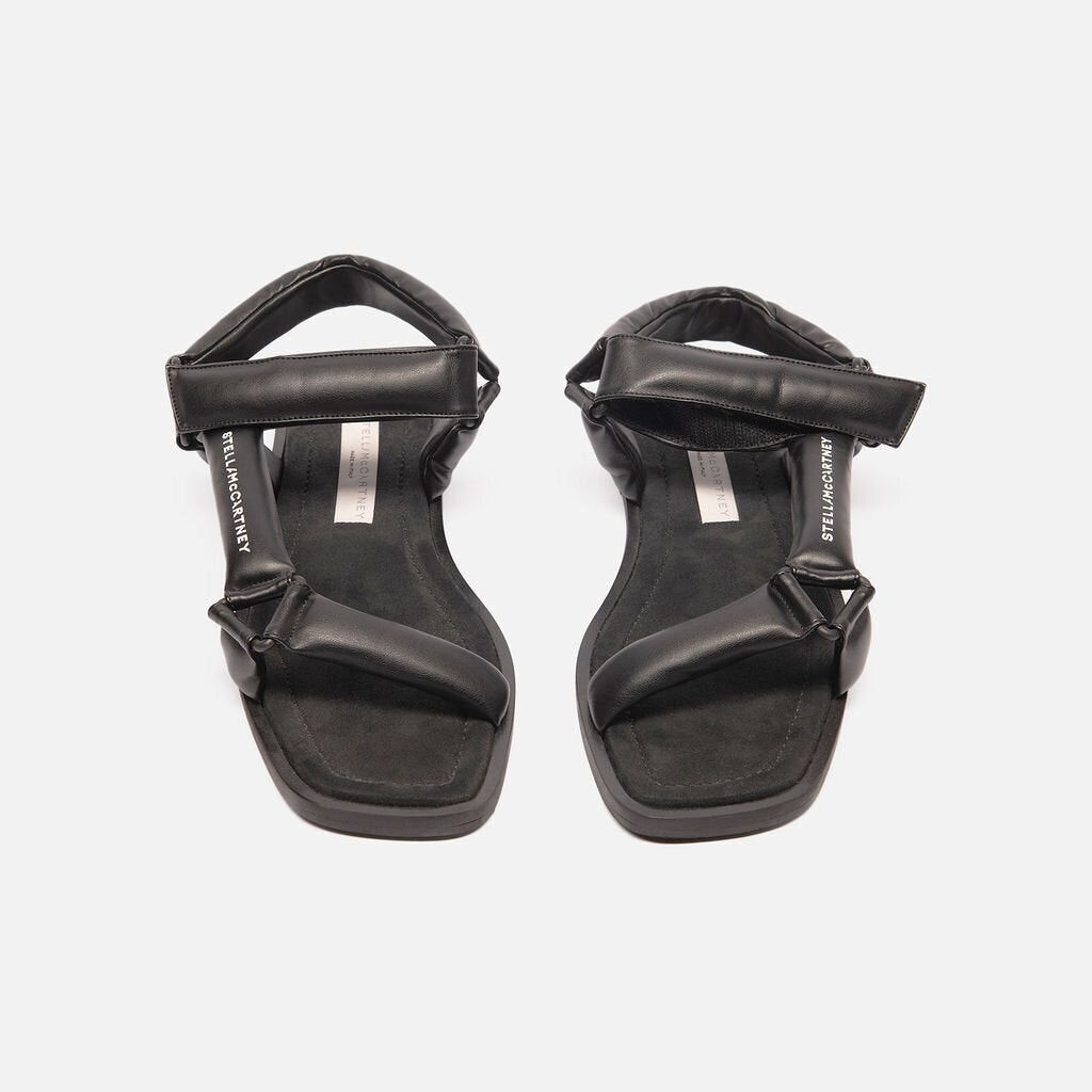 Stella McCartney Black Padded Leather Sandal