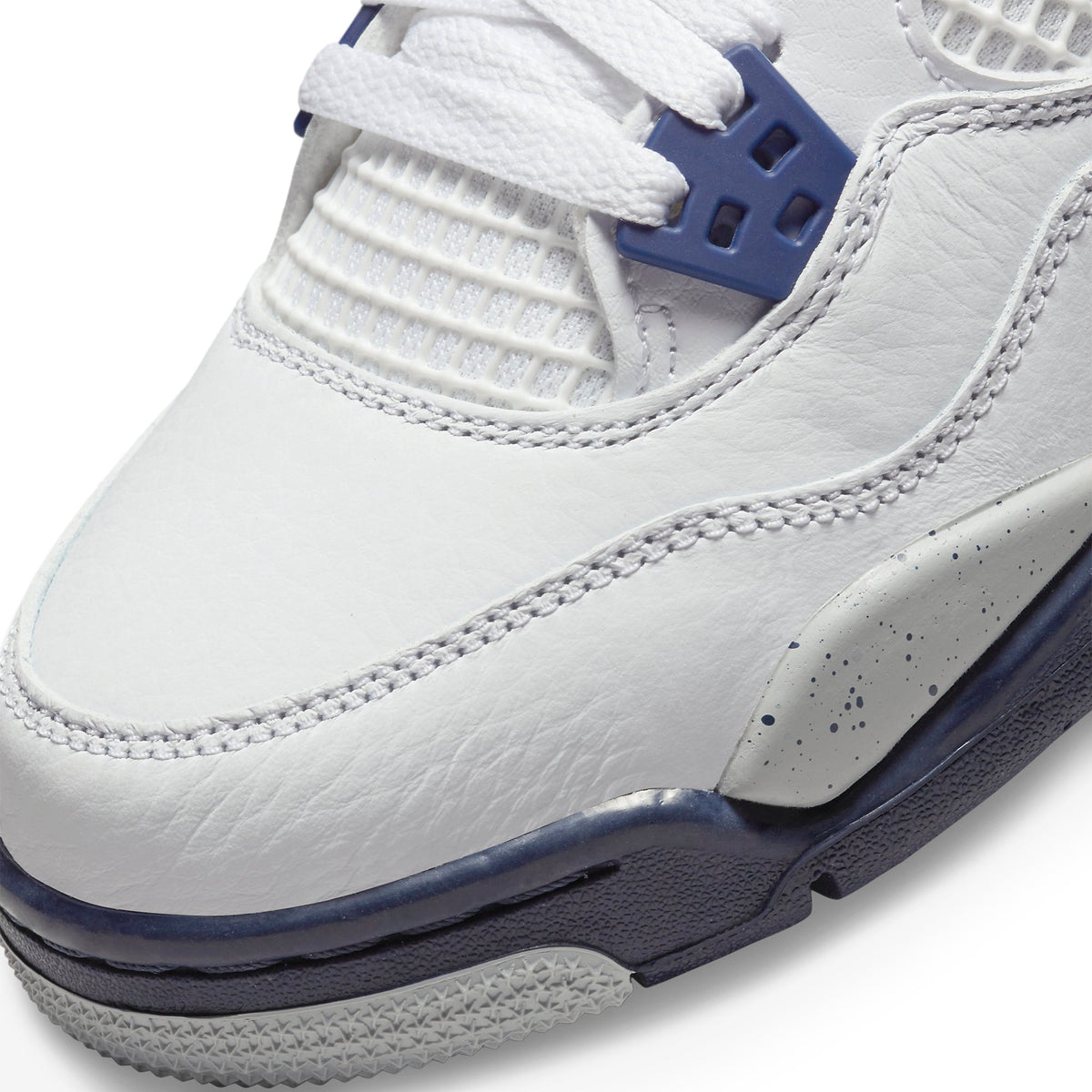 Air Jordan 4 Retro Midnight Navy (GS) Sneakers - White