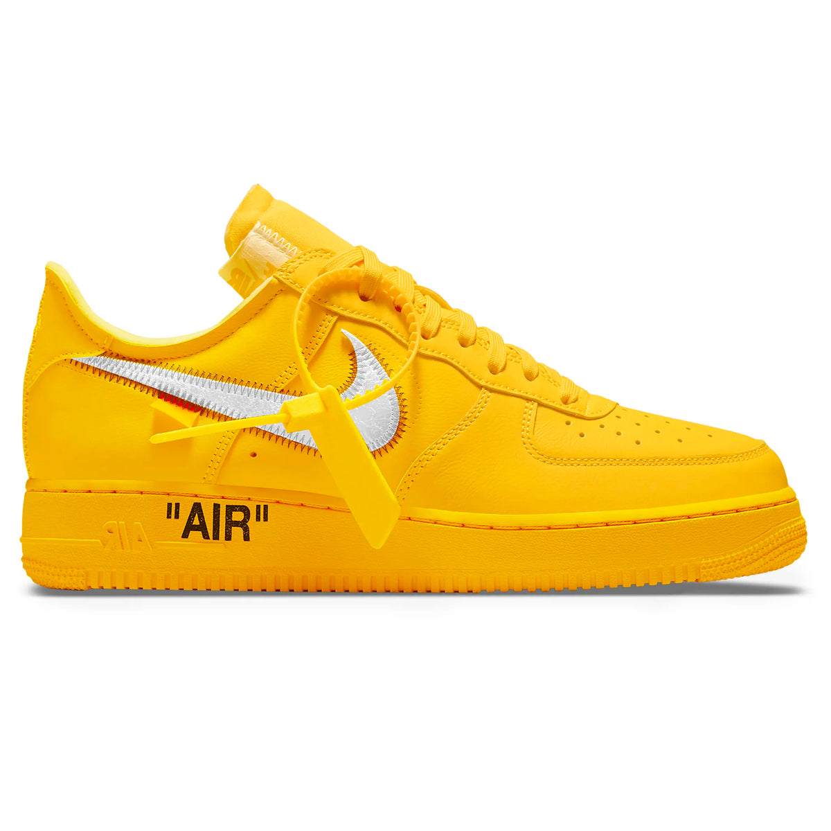 Nike x Off-White Air Force 1 Low ICA University Gold Sneakers - Yellow