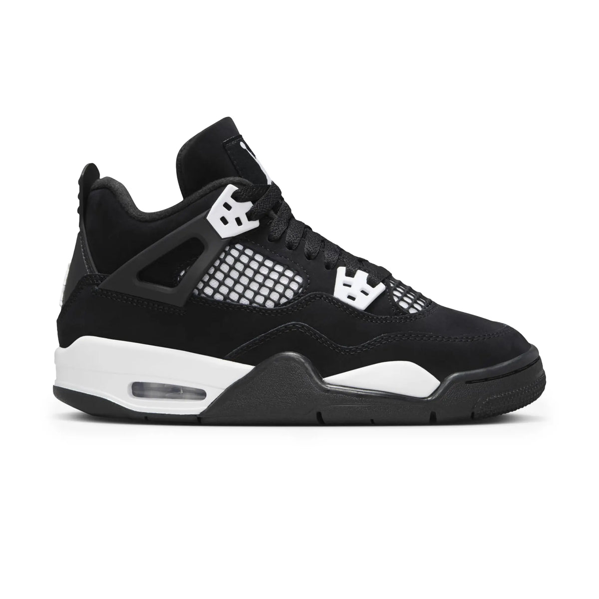 Air Jordan 4 Retro White Thunder (GS) Sneakers - Black