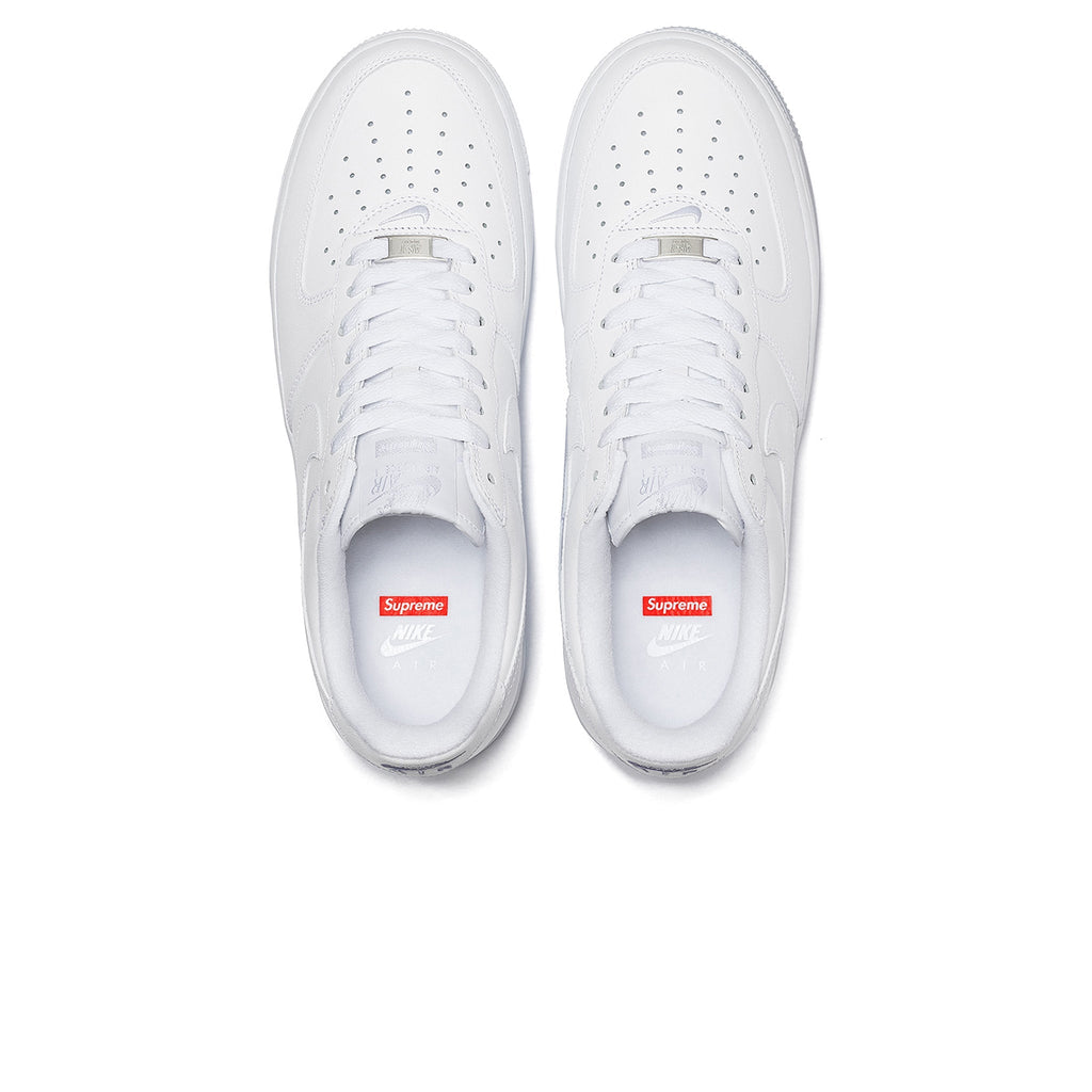 Nike x Supreme Air Force 1 Low White Box Logo Sneakers