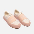 Givenchy White Leather Pink Accent Slip-On Sneaker