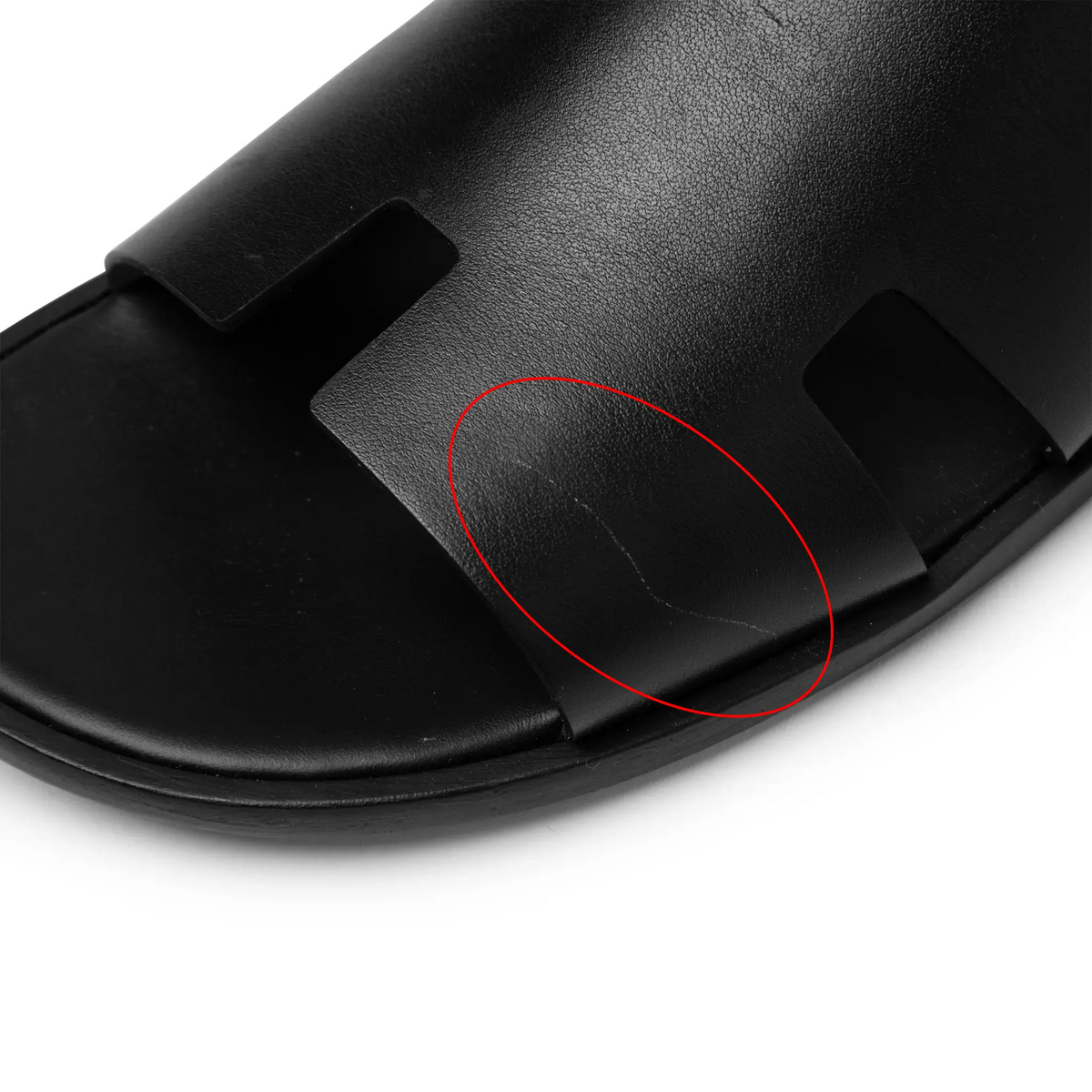 Hermes Paris Izmir Black Sandal (Minor Scratch)