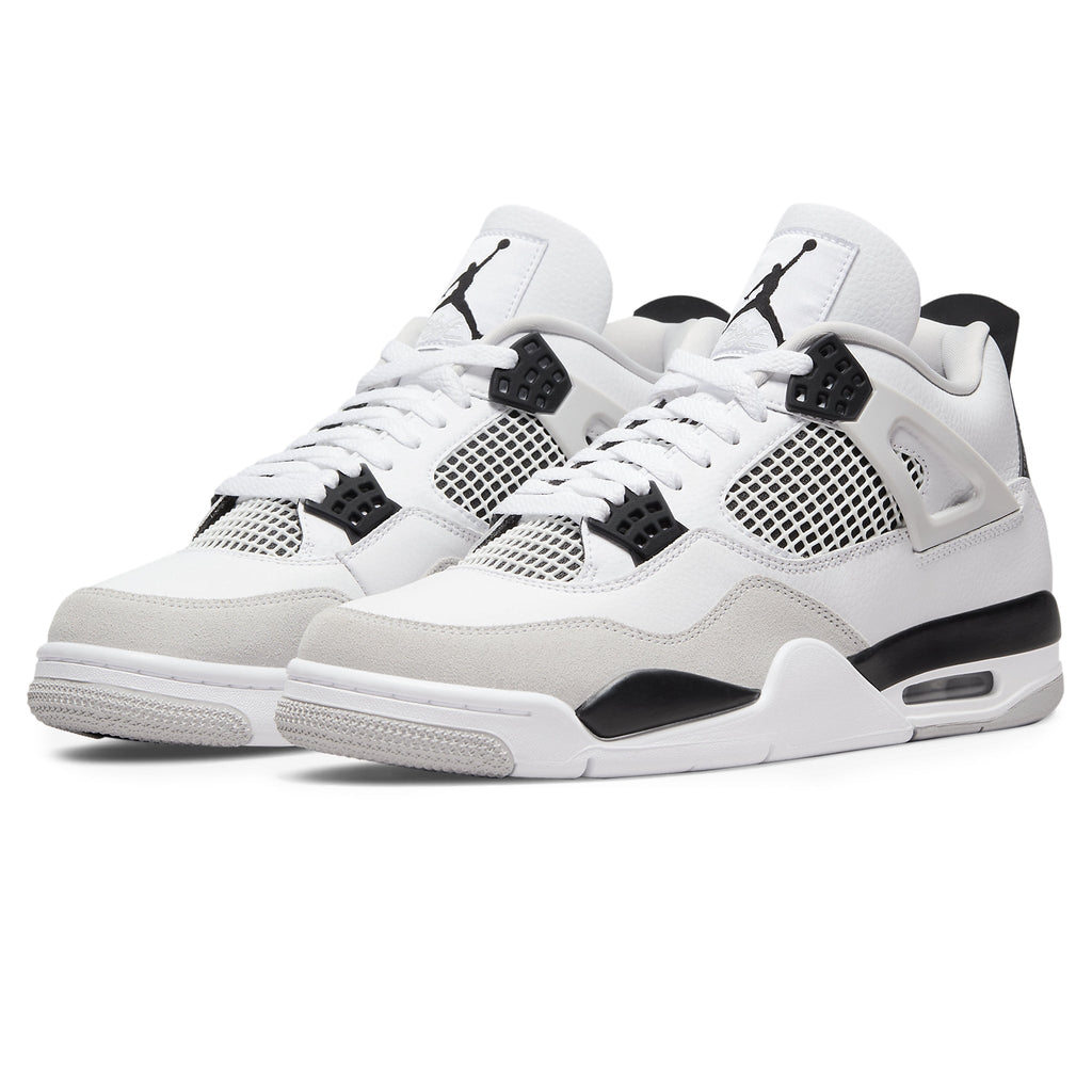 Air Jordan 4 Retro Military Black Sneakers - White