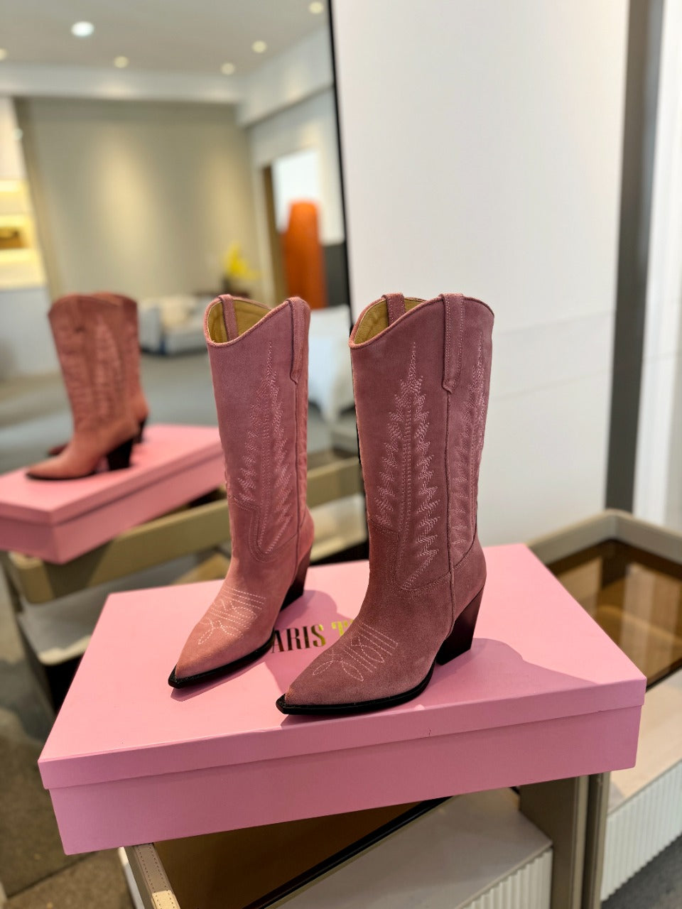 Paris Texas Embroidered Knee-High Boots