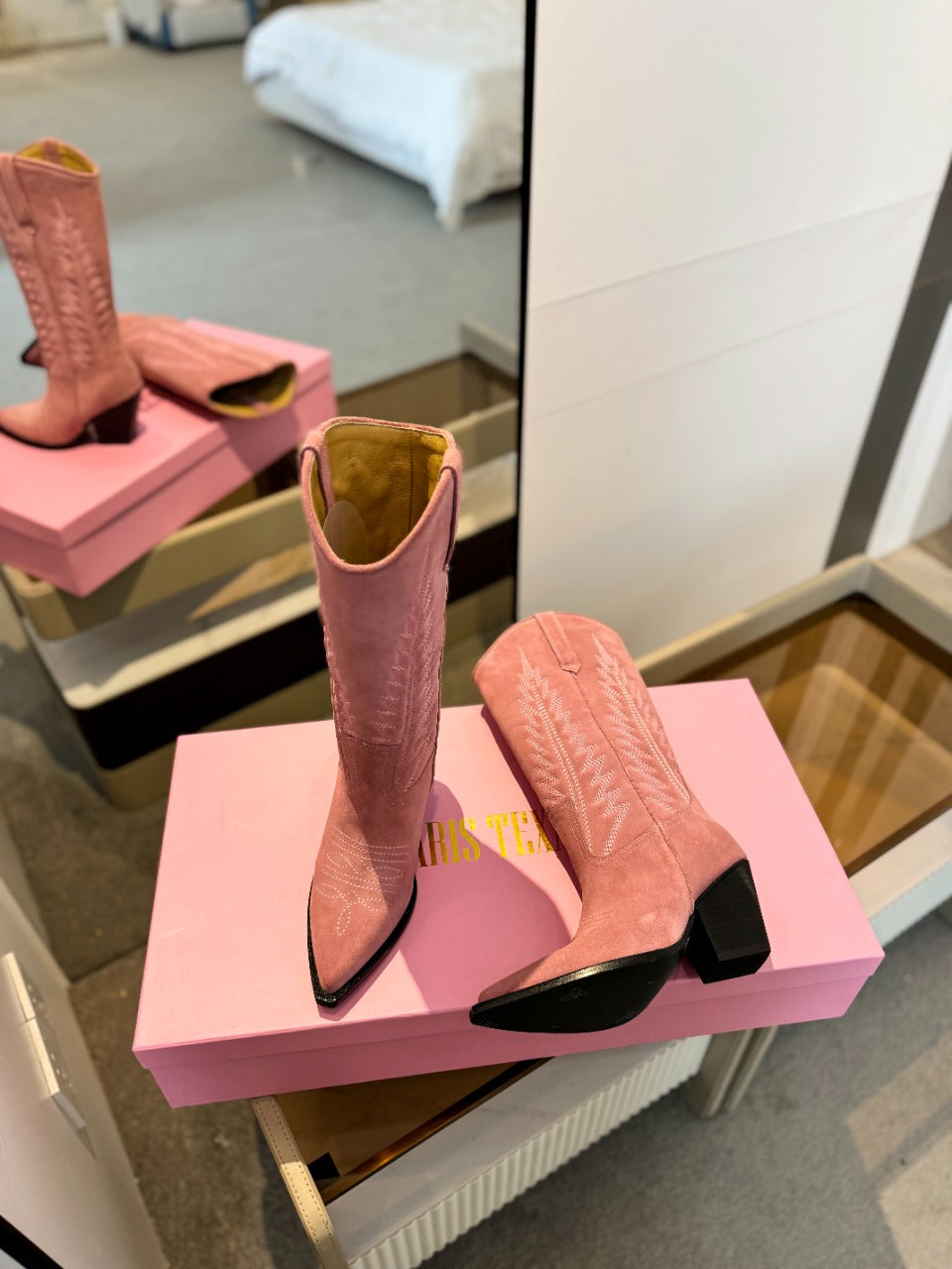 Paris Texas Embroidered Knee-High Boots