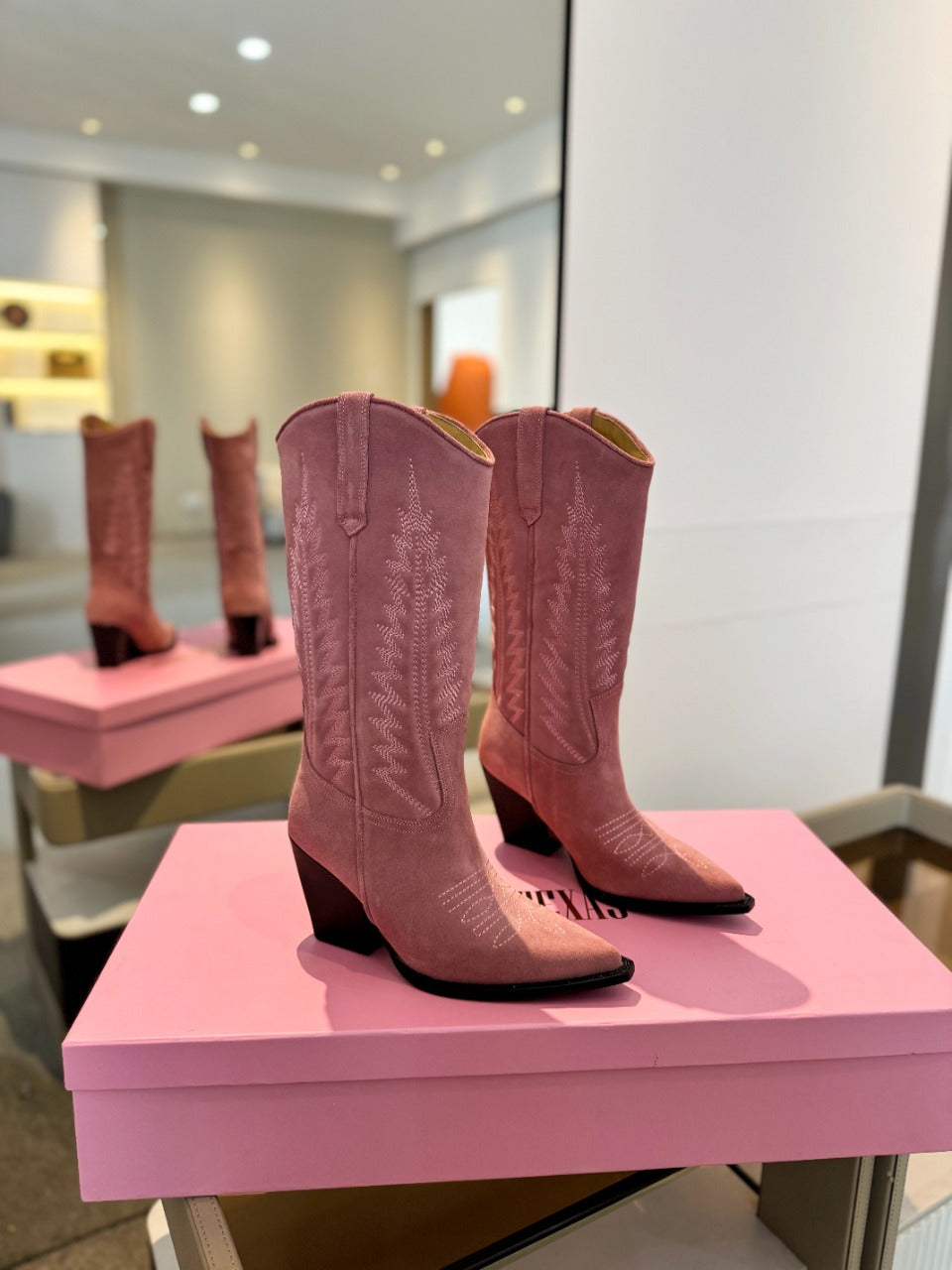 Paris Texas Embroidered Knee-High Boots