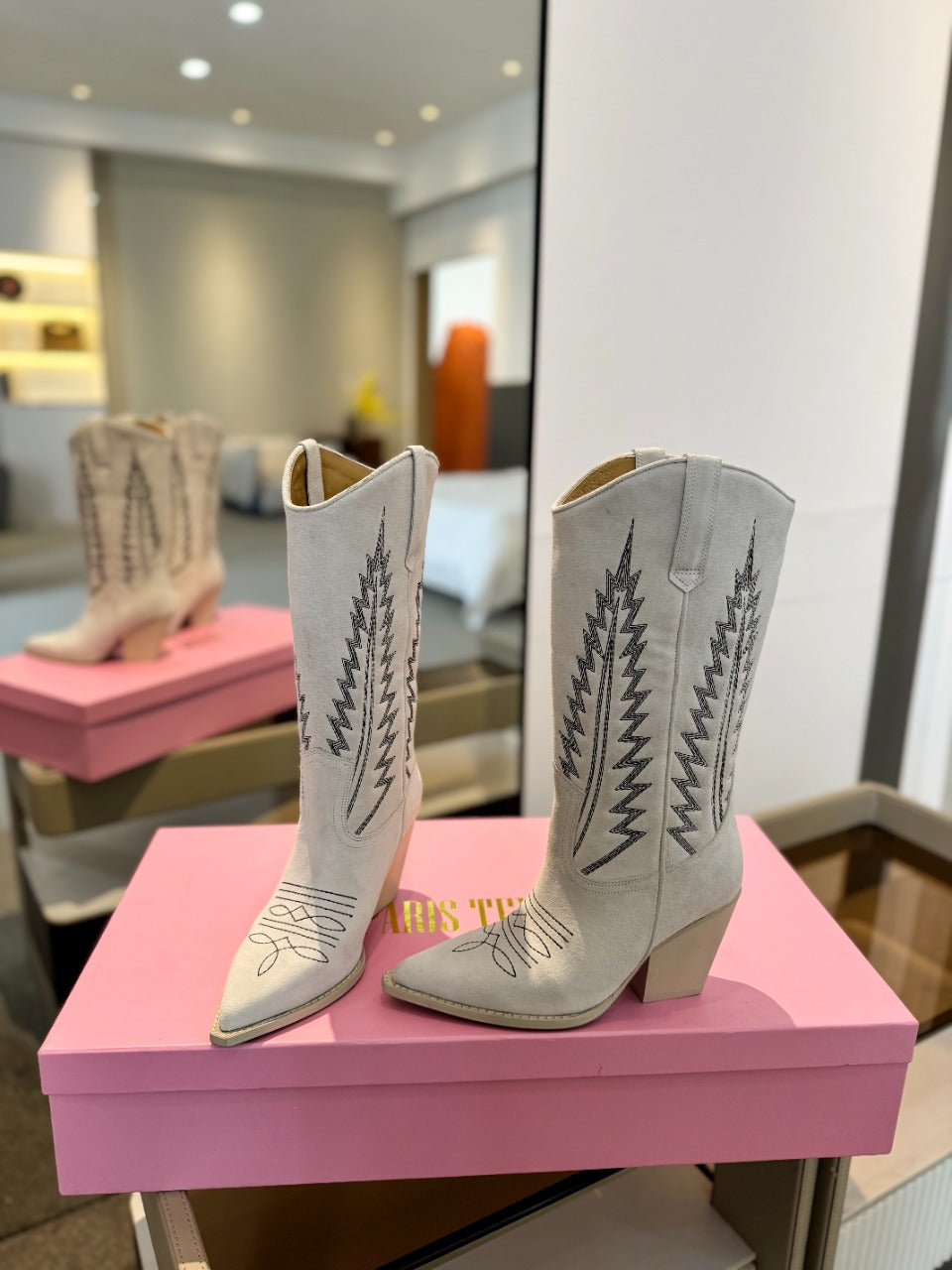 Paris Texas Embroidered Knee-High Boots