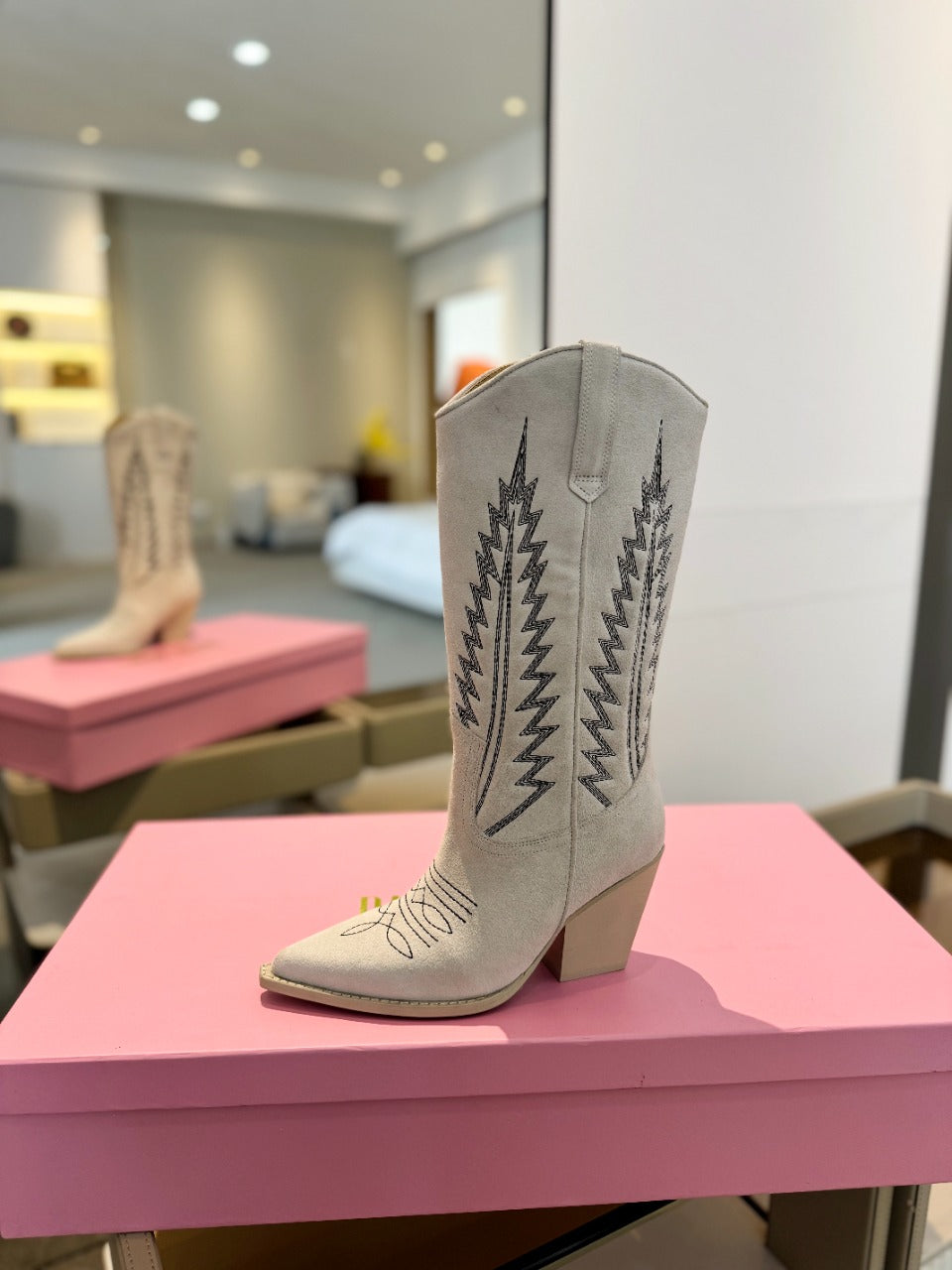 Paris Texas Embroidered Knee-High Boots