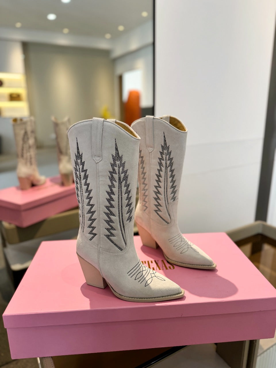 Paris Texas Embroidered Knee-High Boots
