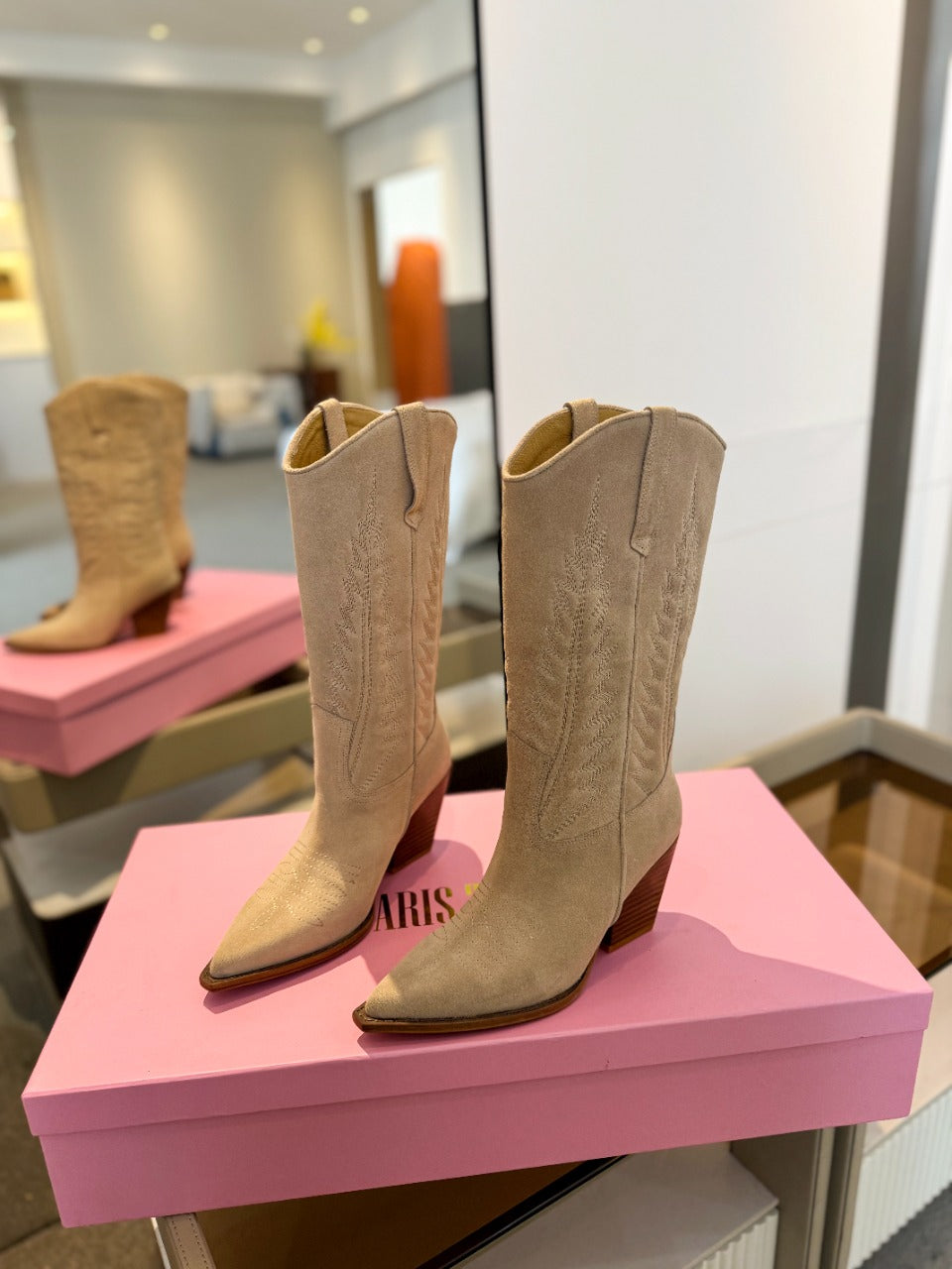 Paris Texas Embroidered Knee-High Boots
