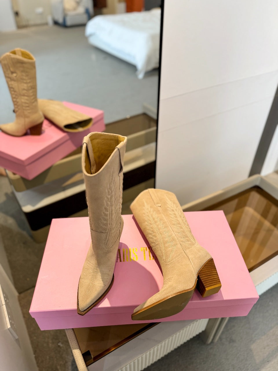 Paris Texas Embroidered Knee-High Boots