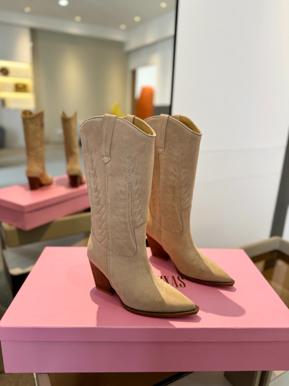 Paris Texas Embroidered Knee-High Boots