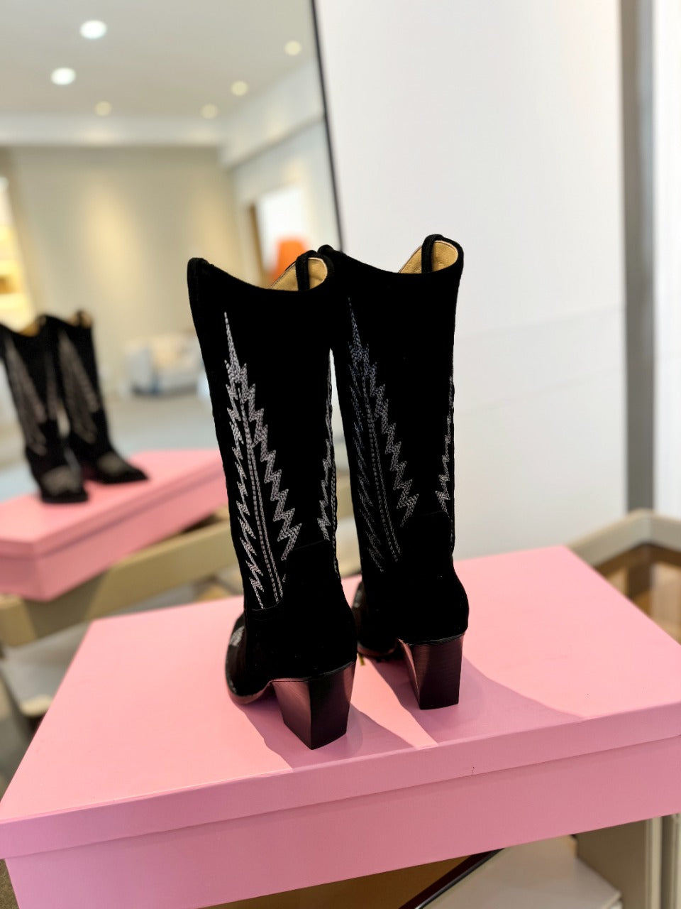 Paris Texas Embroidered Knee-High Boots