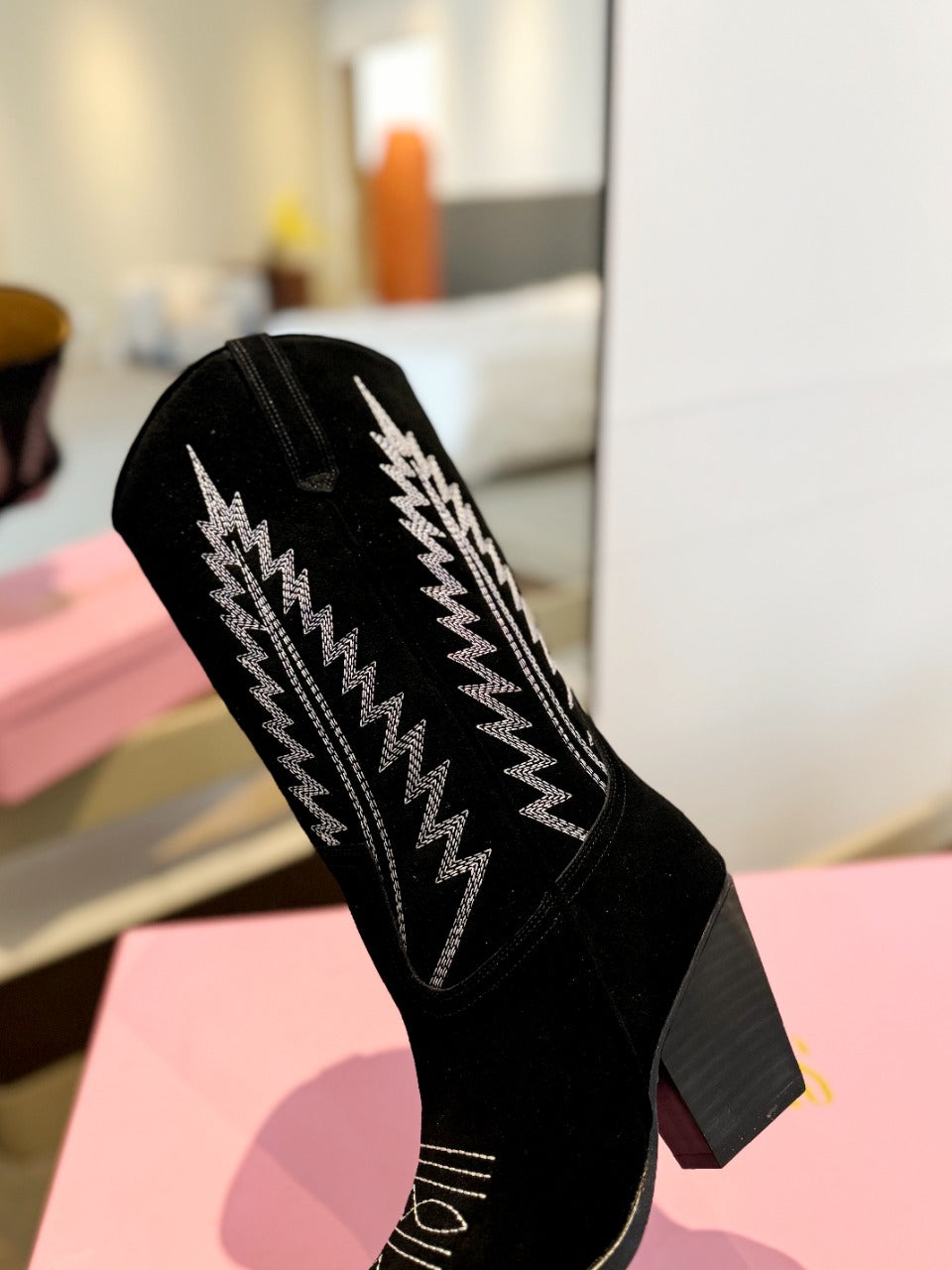 Paris Texas Embroidered Knee-High Boots