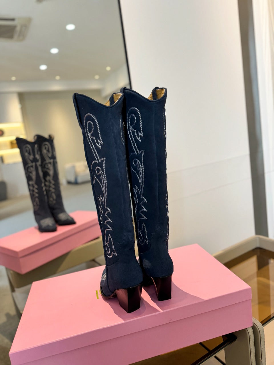 Paris Texas Embroidered Knee-High Boots