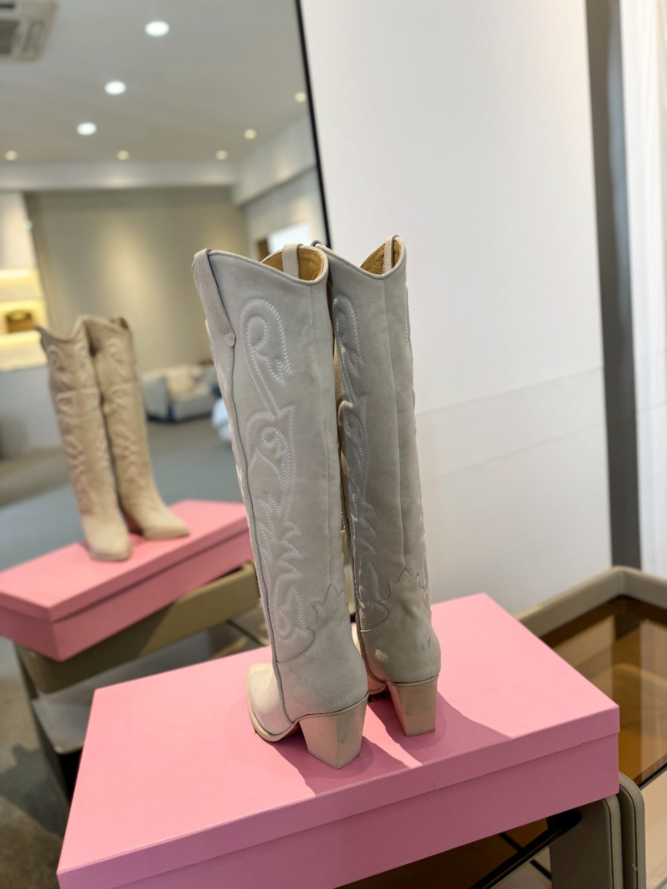 Paris Texas Embroidered Knee-High Boots