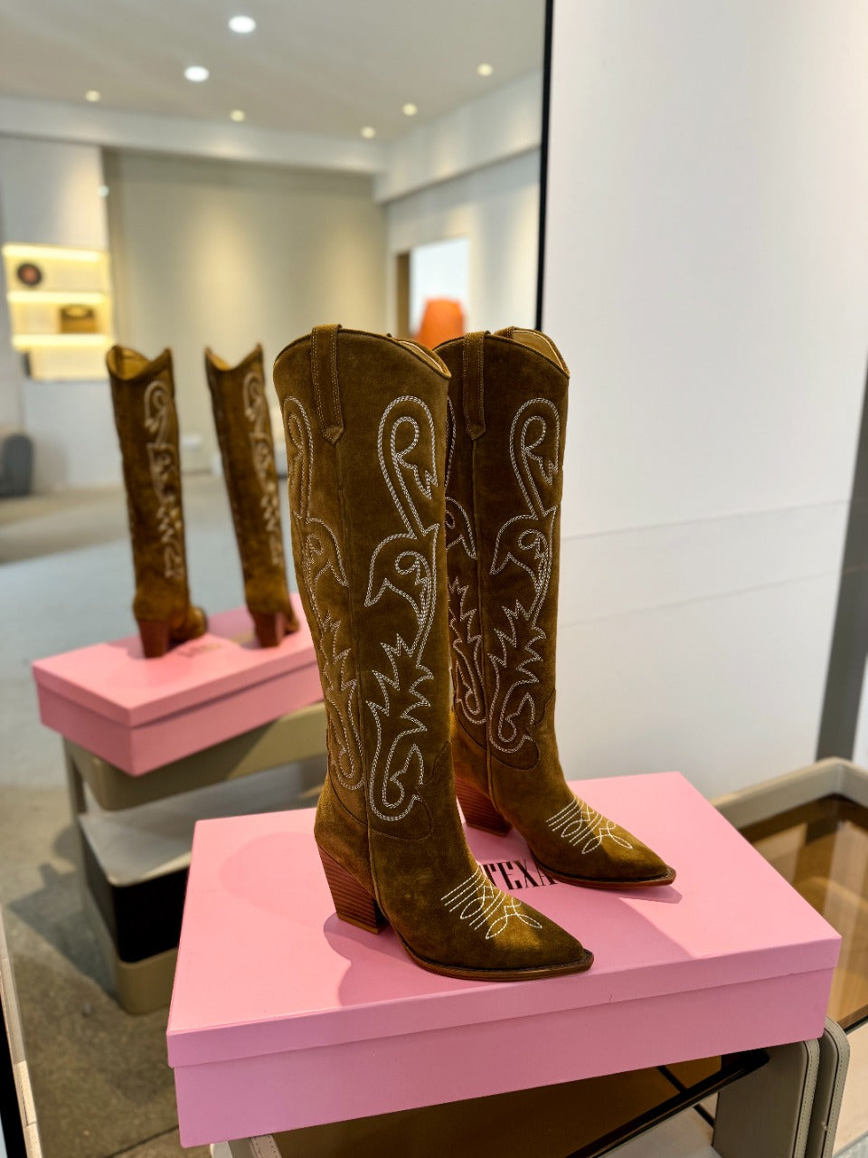 Paris Texas Embroidered Knee-High Boots