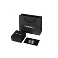 Chanel Classic Logo Rhinestone Earrings
