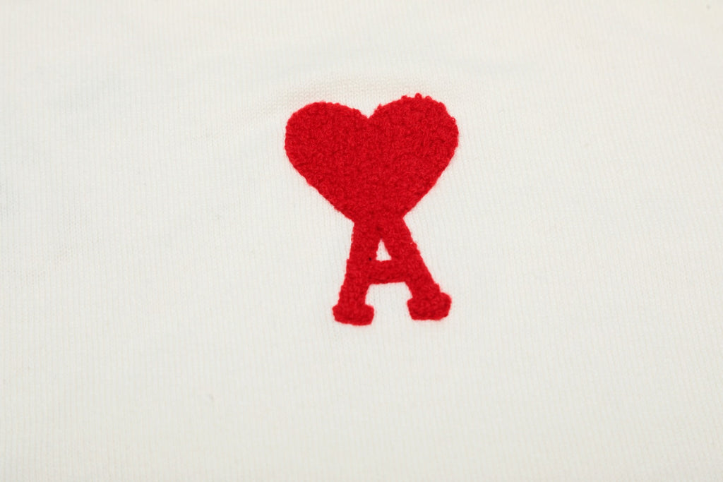 Ami Paris Classic Heart Embroidered Knit T-Shirt – 2025SS