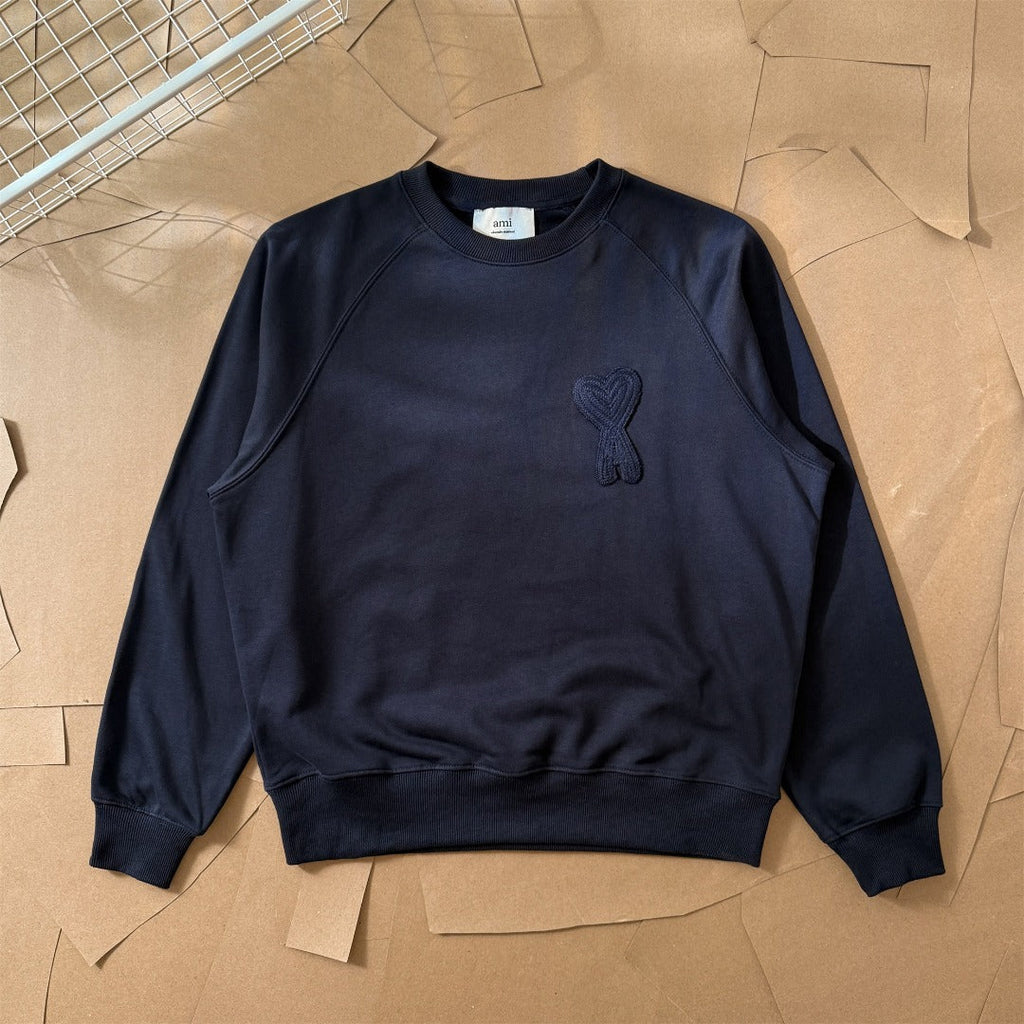 AMI Paris Ami de Coeur Raglan Crewneck Sweatshirt – 25FW