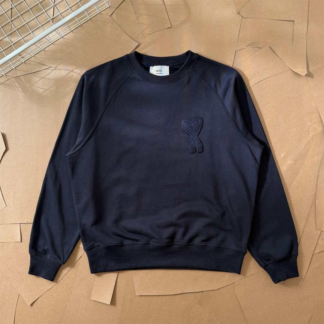 AMI Paris Ami de Coeur Raglan Crewneck Sweatshirt – 25FW