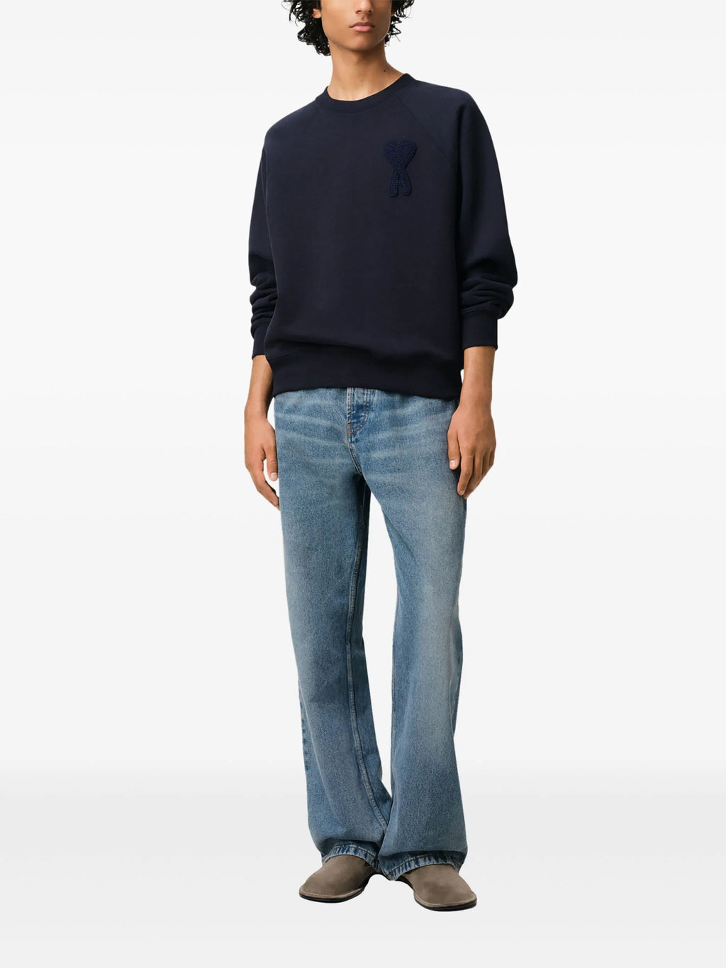 AMI Paris Ami de Coeur Raglan Crewneck Sweatshirt – 25FW
