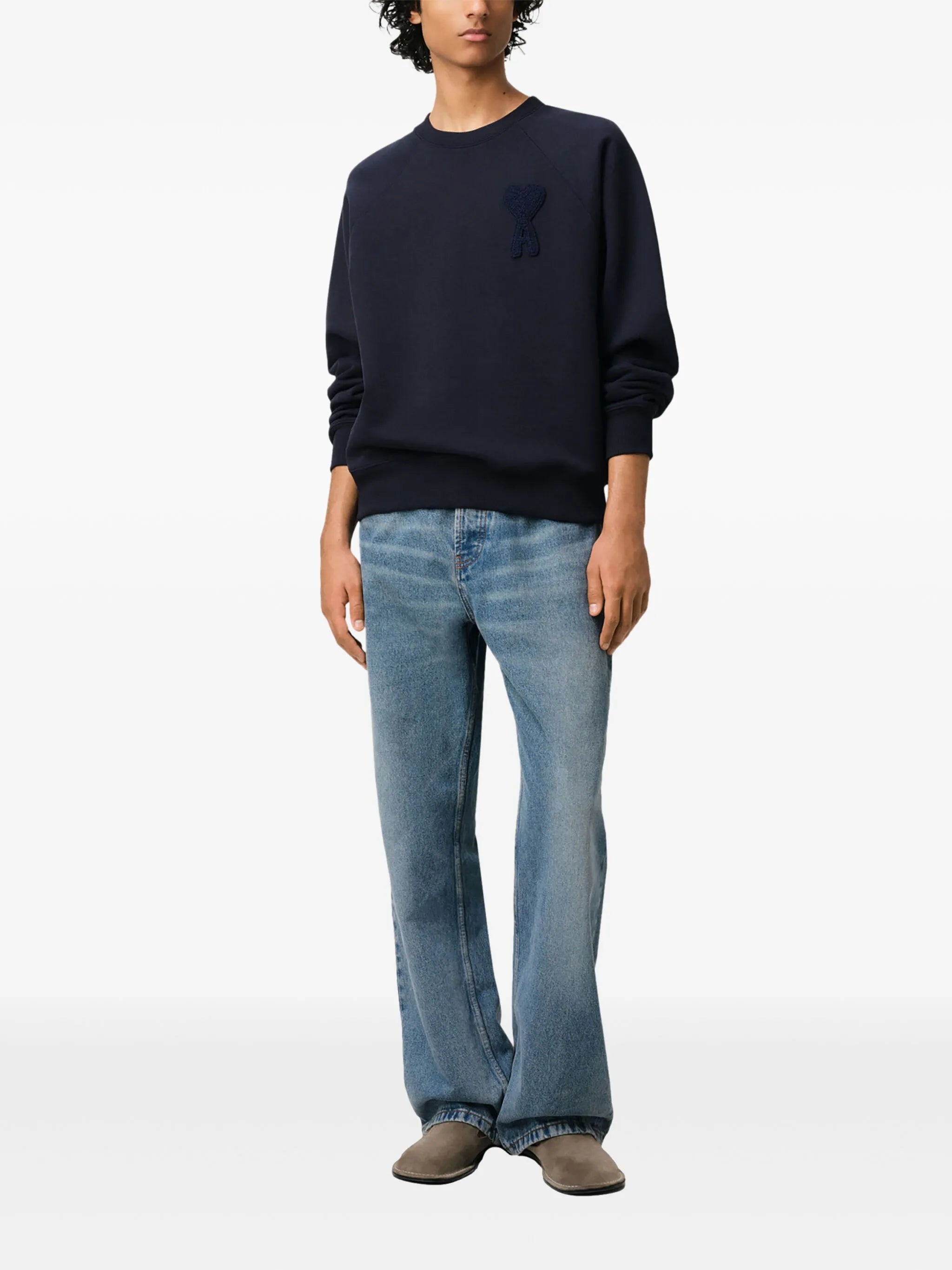 AMI Paris Ami de Coeur Raglan Crewneck Sweatshirt – 25FW