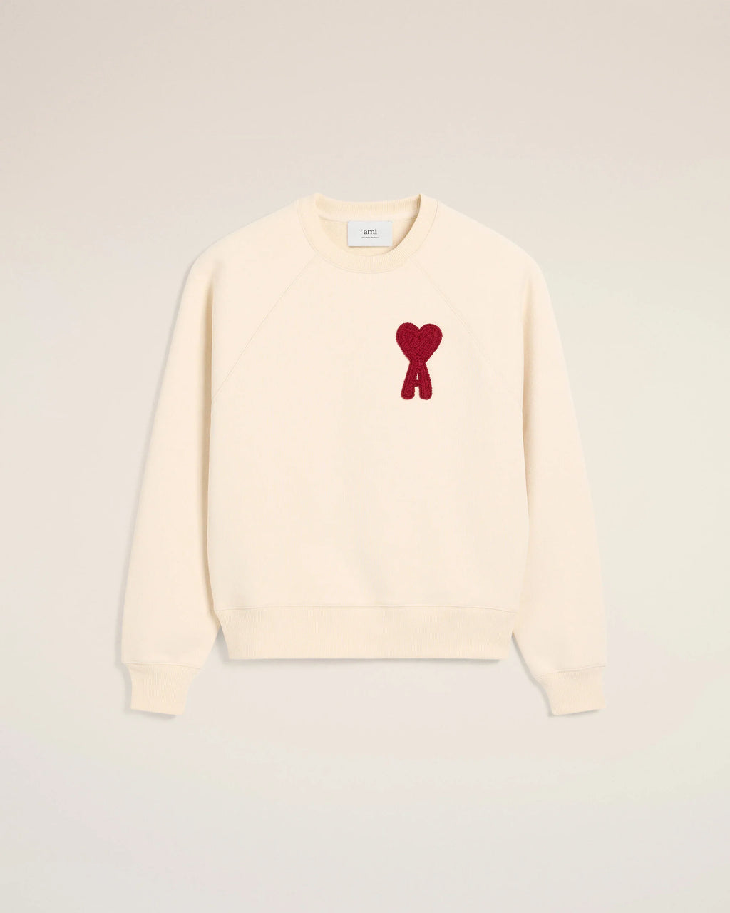 AMI Paris Ami de Coeur Raglan Crewneck Sweatshirt – 25FW