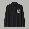 Dior Silk Long Sleeve Polo Shirt with Metal Patch