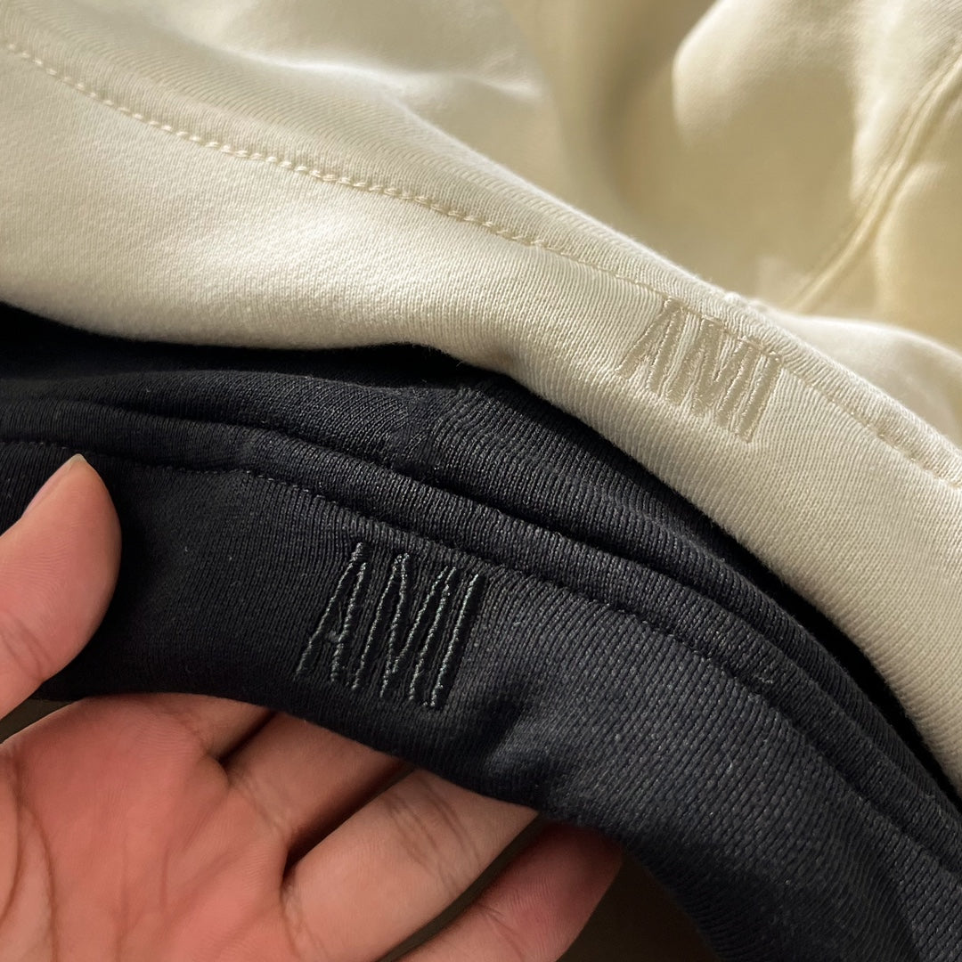 Ami Paris Ami De Coeur Heart Embroidery Hoodie