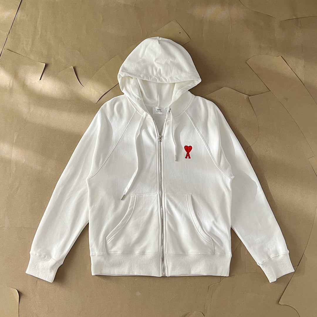 Ami Paris Ami de Coeur Boxy Fit Zip Sweatshirt – Autumn/Winter Collection