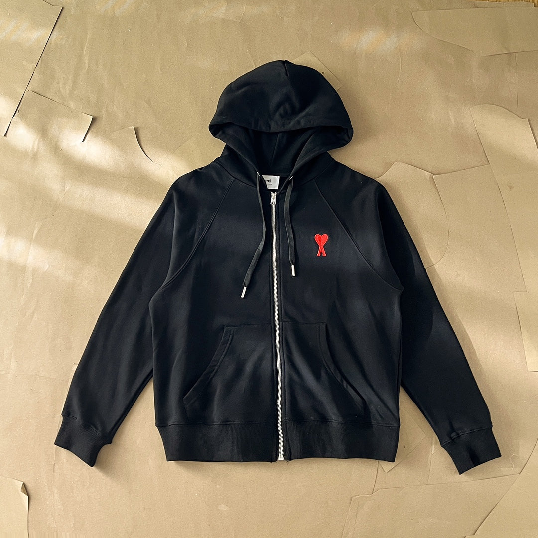Ami Paris Ami de Coeur Boxy Fit Zip Sweatshirt – Autumn/Winter Collection