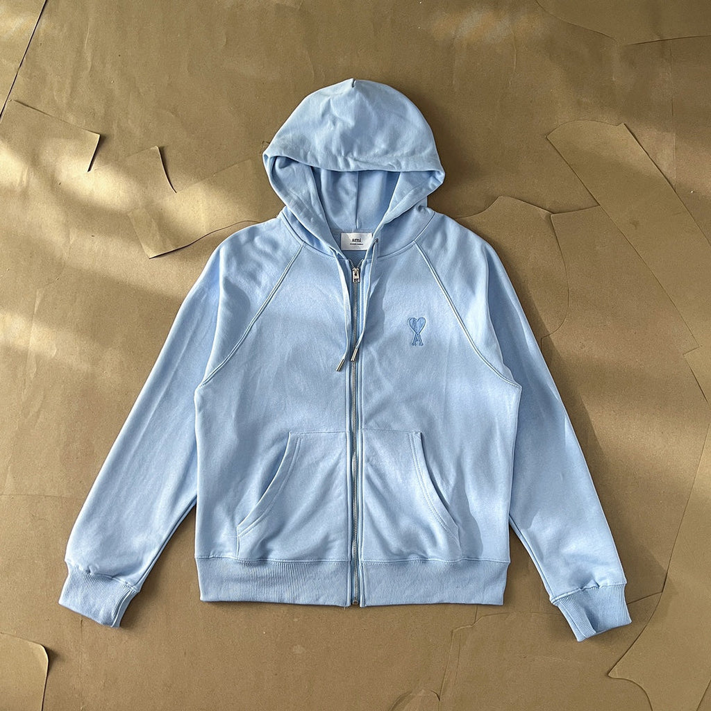 Ami Paris Ami de Coeur Boxy Fit Zip Sweatshirt – Autumn/Winter Collection