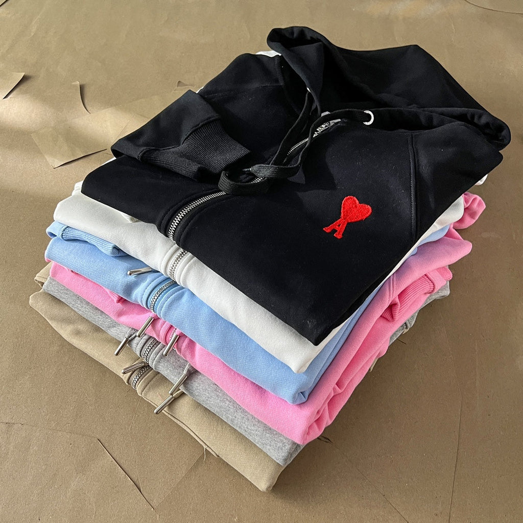 Ami Paris Ami de Coeur Boxy Fit Zip Sweatshirt – Autumn/Winter Collection