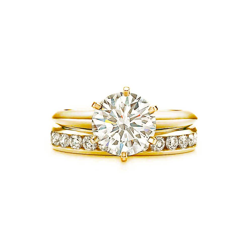 18K Yellow Gold  Six Prong Solitaire CVD Diamond Ring